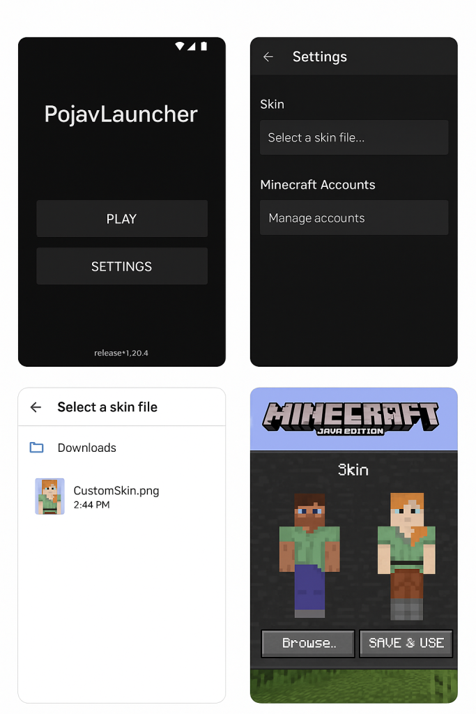 How to Get and Change Your Skin in PojavLauncher (Simple and step-by-step guide for Android) 2 how to change skin in pojav
