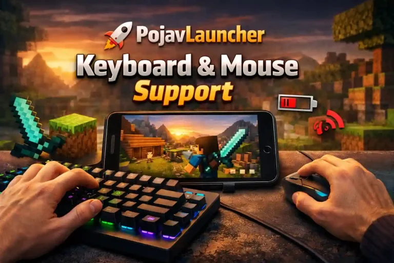 playing pojavlauncher with keyboard and mouse